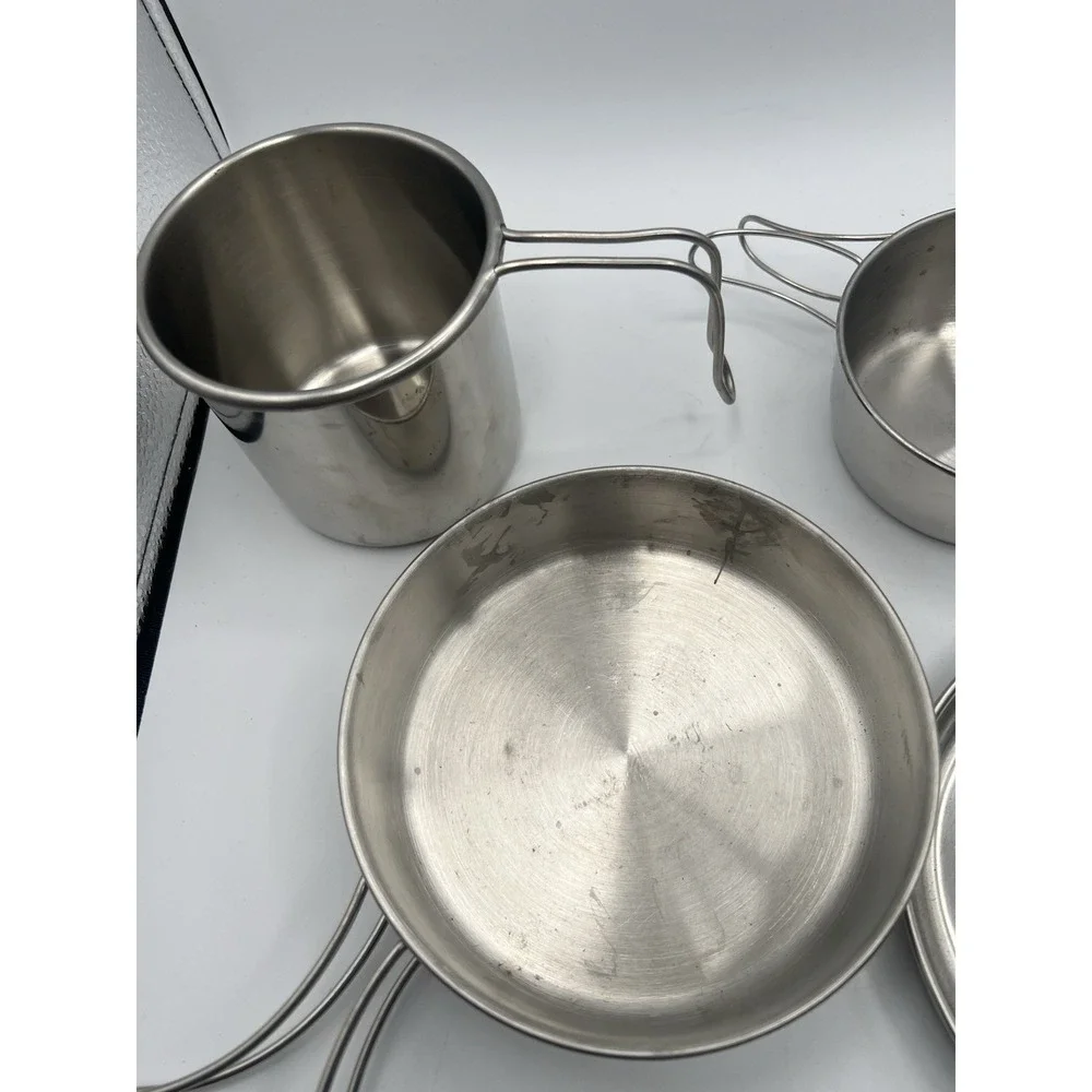 Peak‎ 1 Stainless Steel Camping Backpacking Cup Plate Pan With Handle Lot